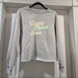 Gray Stoney Clover Lane Cropped Sweatshirt Size XS
